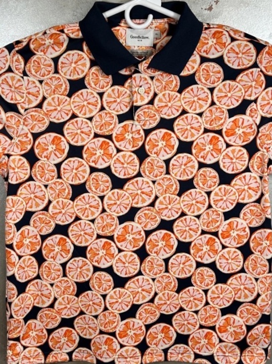 Goodfellow & Co Other - Goodfellow & Co Orange Slice Polo - Navy & Orange NWT